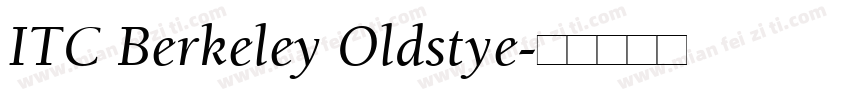ITC Berkeley Oldstye字体转换